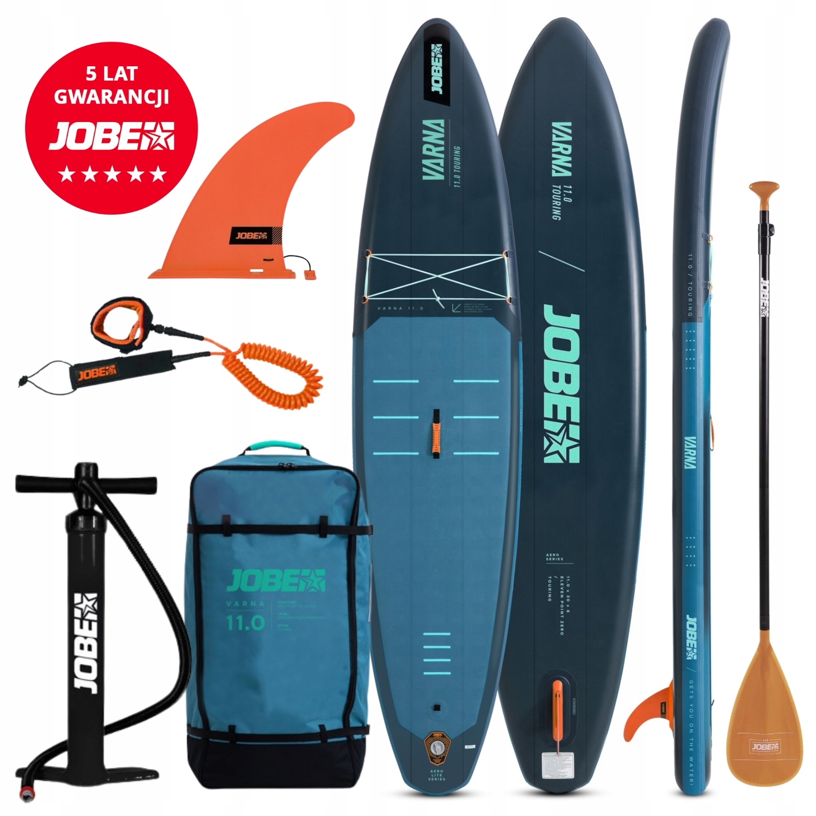 Deska Sup Jobe Aero Varna Sup 11.0 pompka wiosło leash/ Fin Gw. 5l