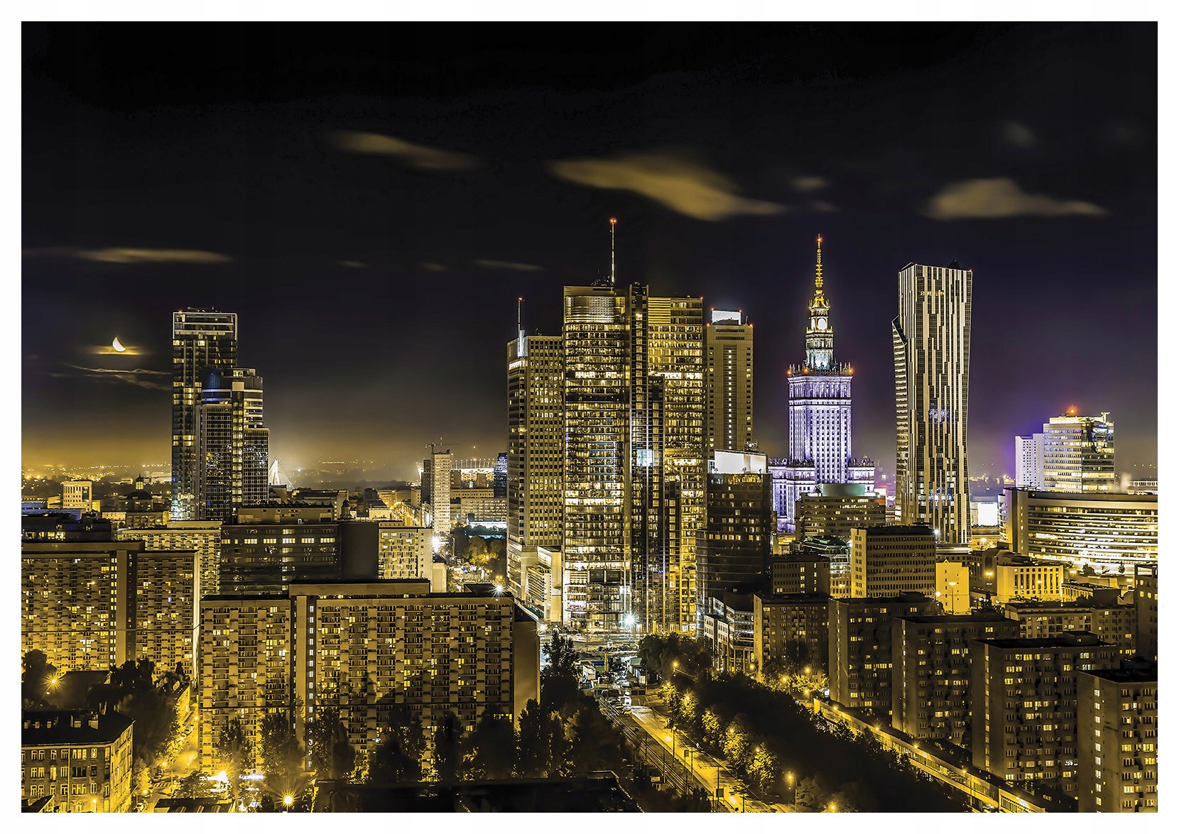 Fototapeta Noční Megalopolis Město 350x250 Moderní na zeď lepidlo