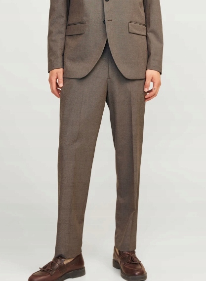 Jack & Jones Elegantní Hnědé Pánské Kalhoty V Barvě 50 J9B