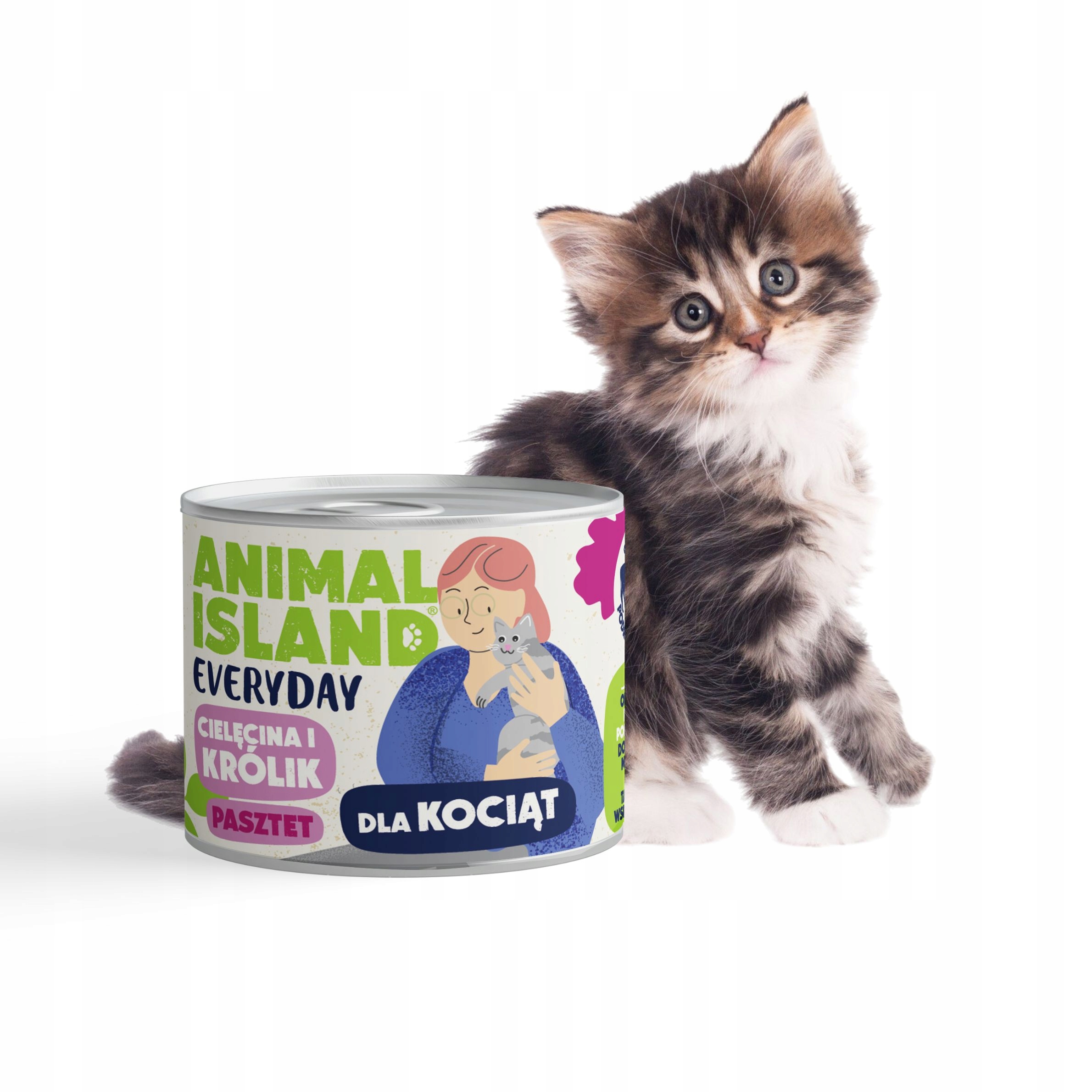 Animal Island telecí/králičí pro koťata 12x185g