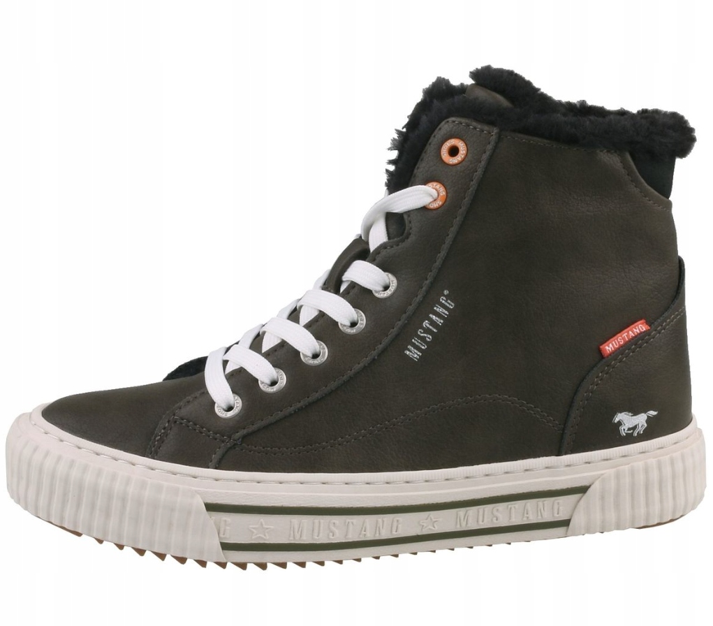 Mustang Dámské Zelené Zateplené Tenisky Vysoké 40 Jtn