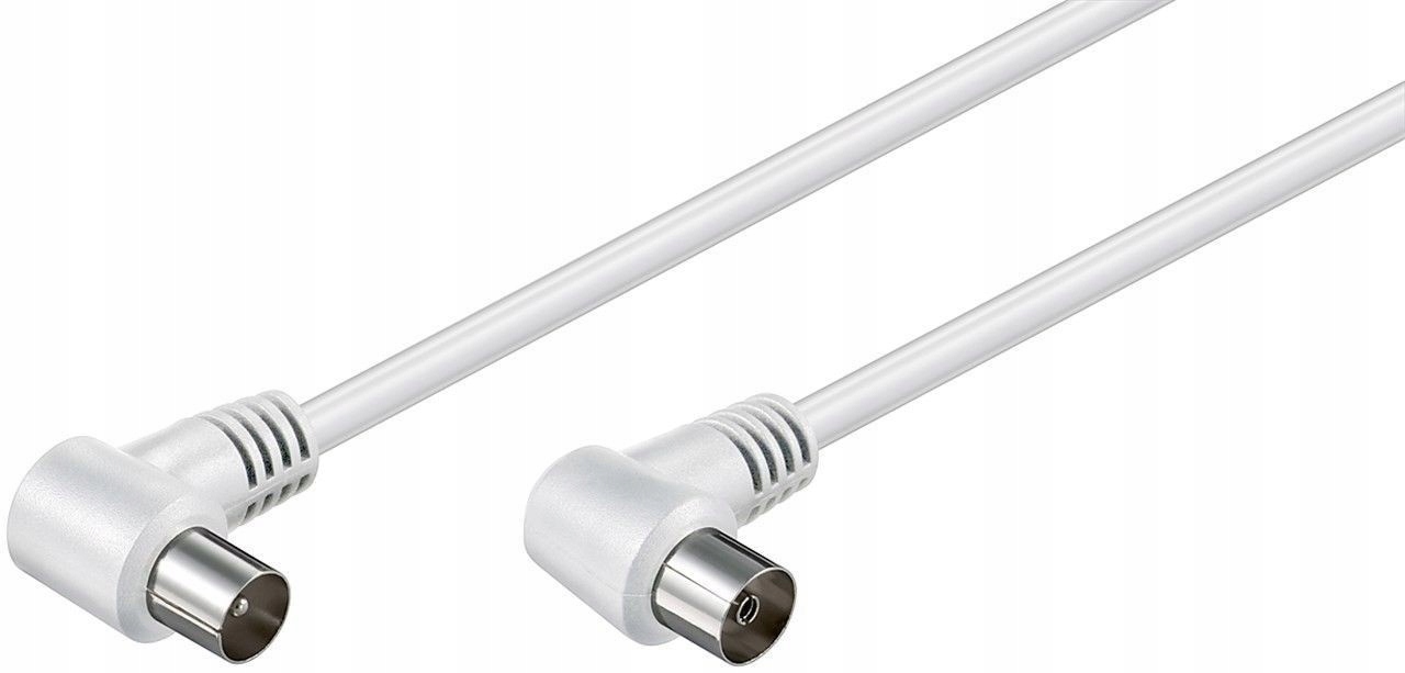 

Kabel antenowy koncentryczny kątowy Tv biały 1,5m