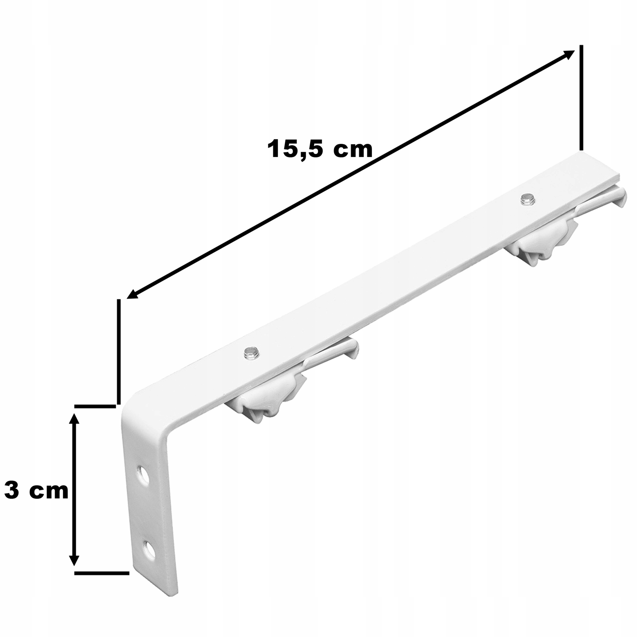 Akcesoria UCHWYT ŚCIENNY podwójny karnisz ks alu. Stan opakowania oryginalne