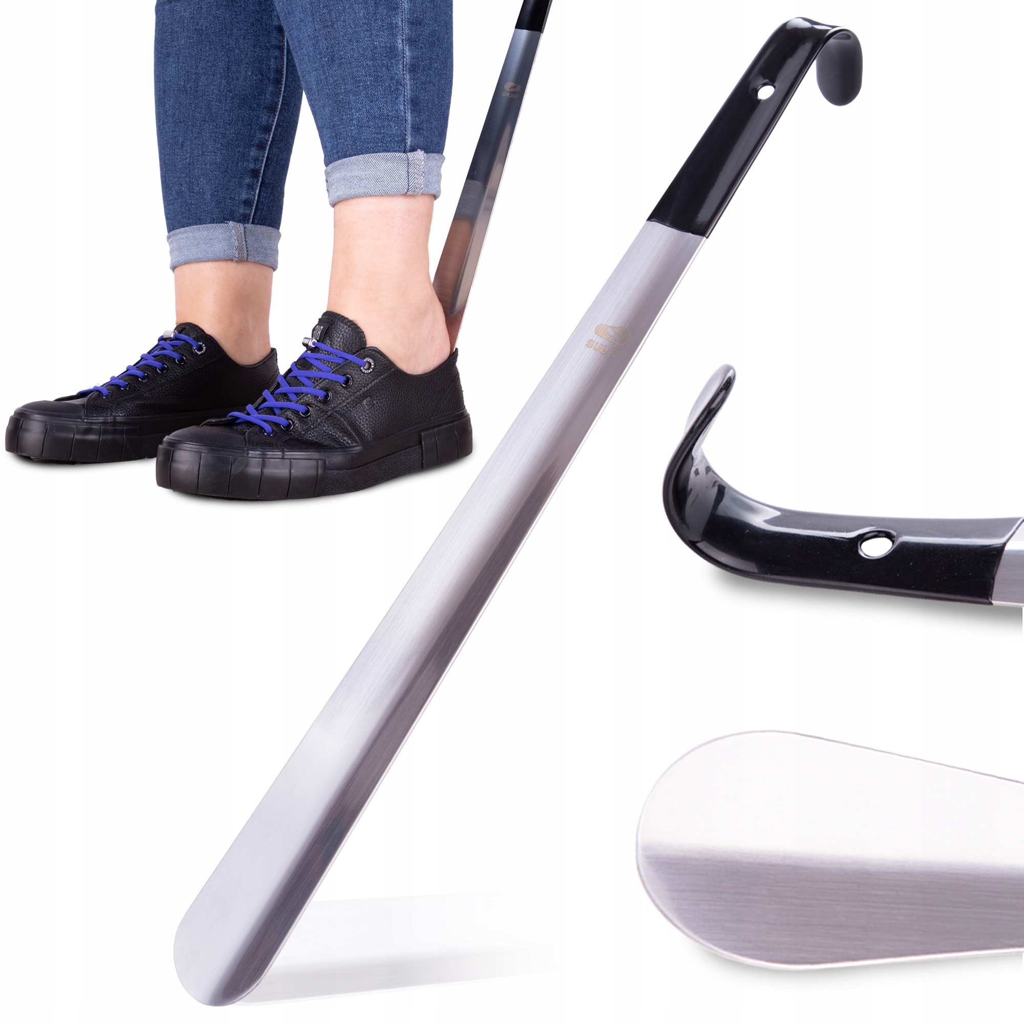 

Długa metalowa łyżka do butów 42 cm