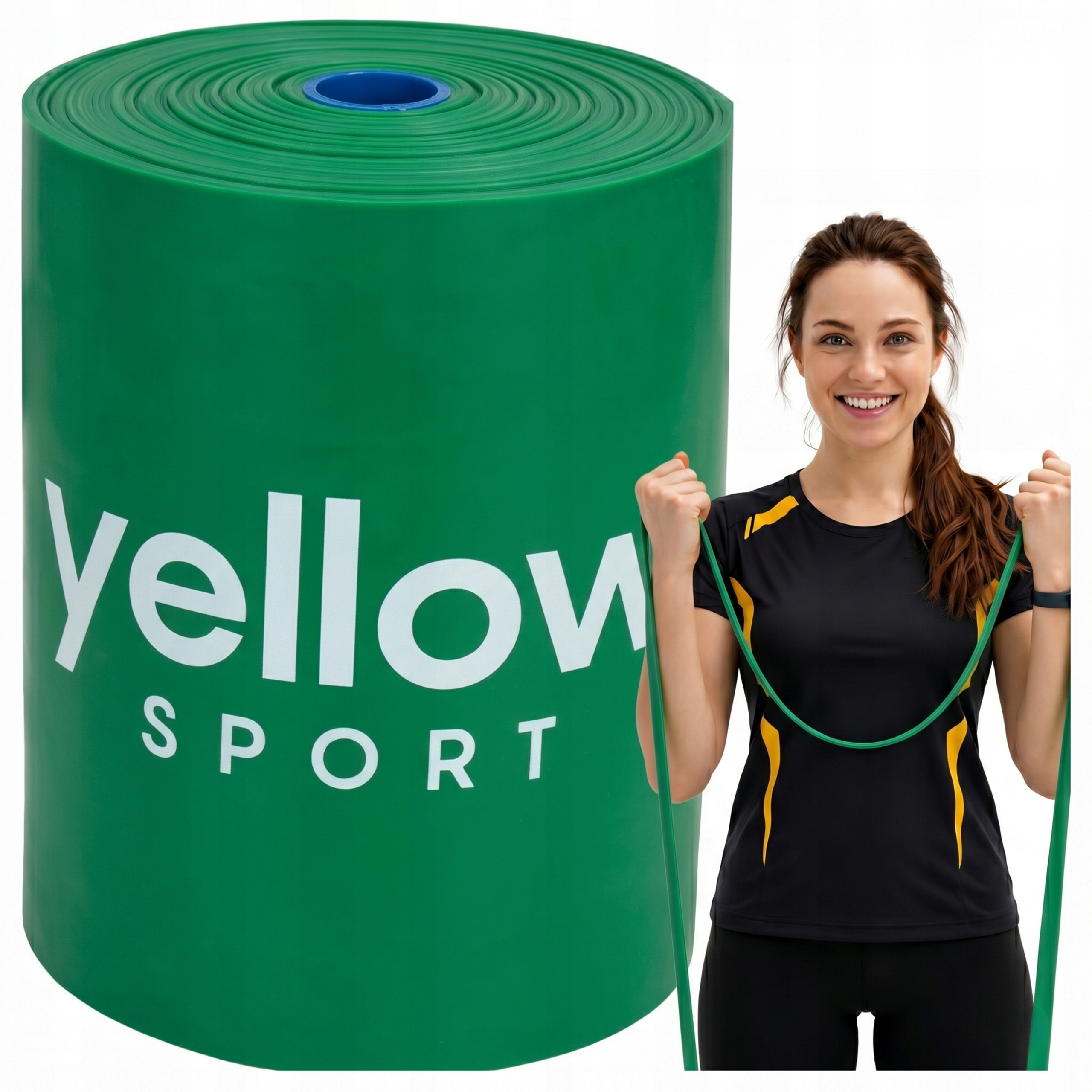 Odporová páska pro cvičení nohou Rehabilitační guma 30 m 15 cm x 30 m 5-8 kg