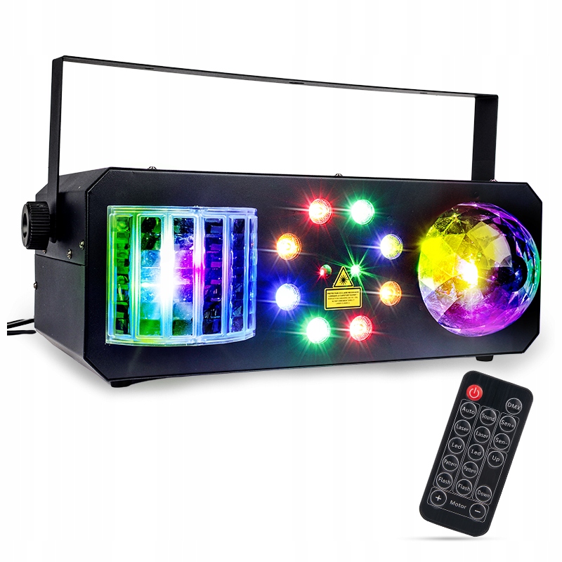 Led Multiefekt Derby Koule Disco Wash Laser LIGHT4ME Dálkové Ovládání