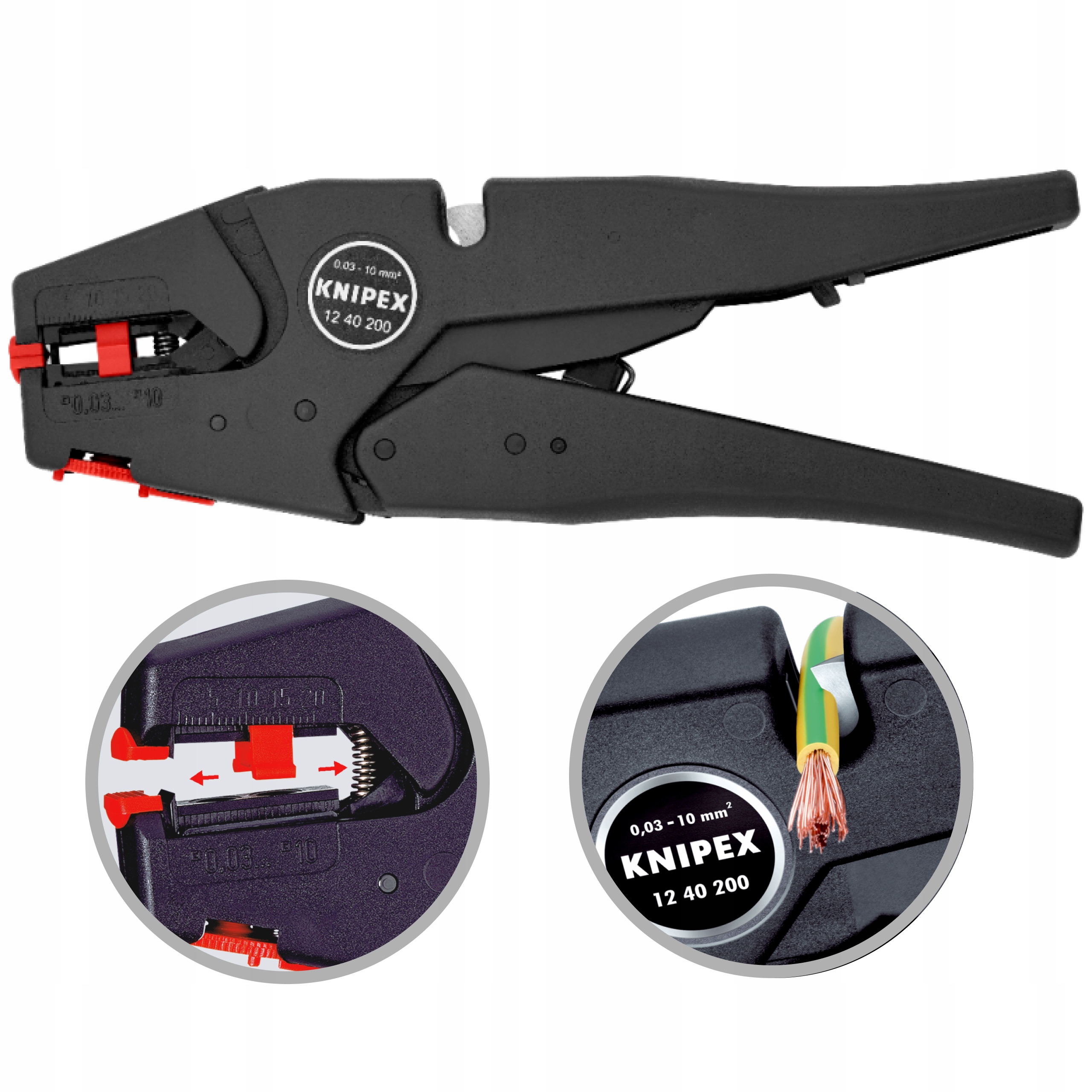 Kleště na stahování izolace Automatické Knipex 12 40 200 – solidní kvalita