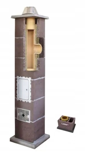 Keramický kouřový komínový systém Leier izolovaný 11 m fi 200 zateplený ventilátor