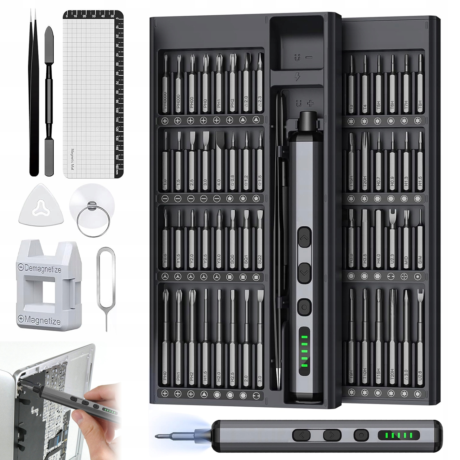 Elektrický Šroubovák Sada 70V1 64 Bitů 5 Nastavení Momentu Nabíjení Přes Usb