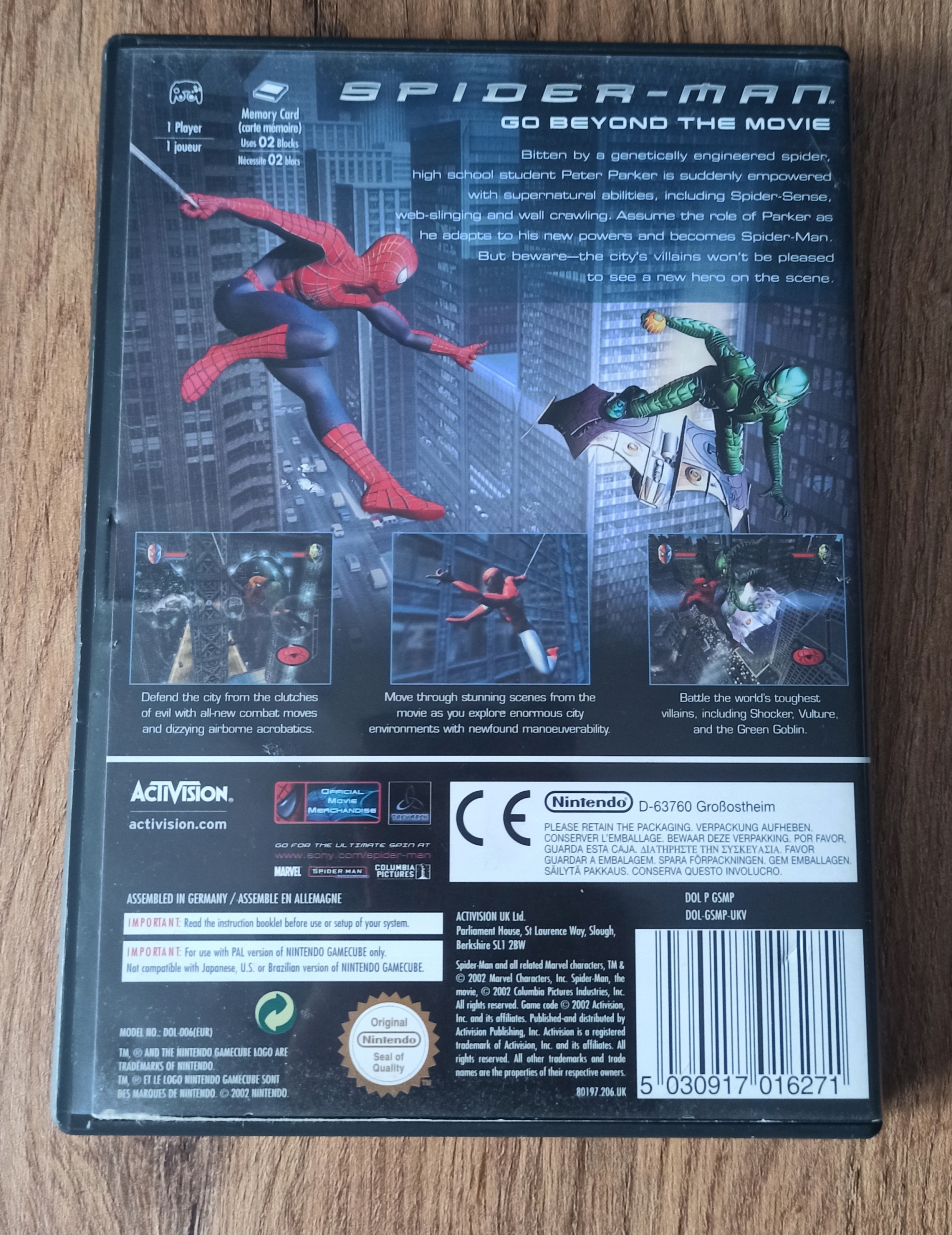 Spider-Man Spiderman PAL Nintendo GameCube EAN (GTIN) 5030917016271