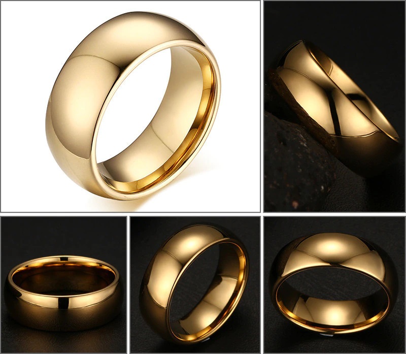 MASYWNA SREBRNA OBRĄCZKA SYGNET PIERŚCIEŃ PIERŚCIONEK WOLFRAM 8MM R22 Materiał wolfram