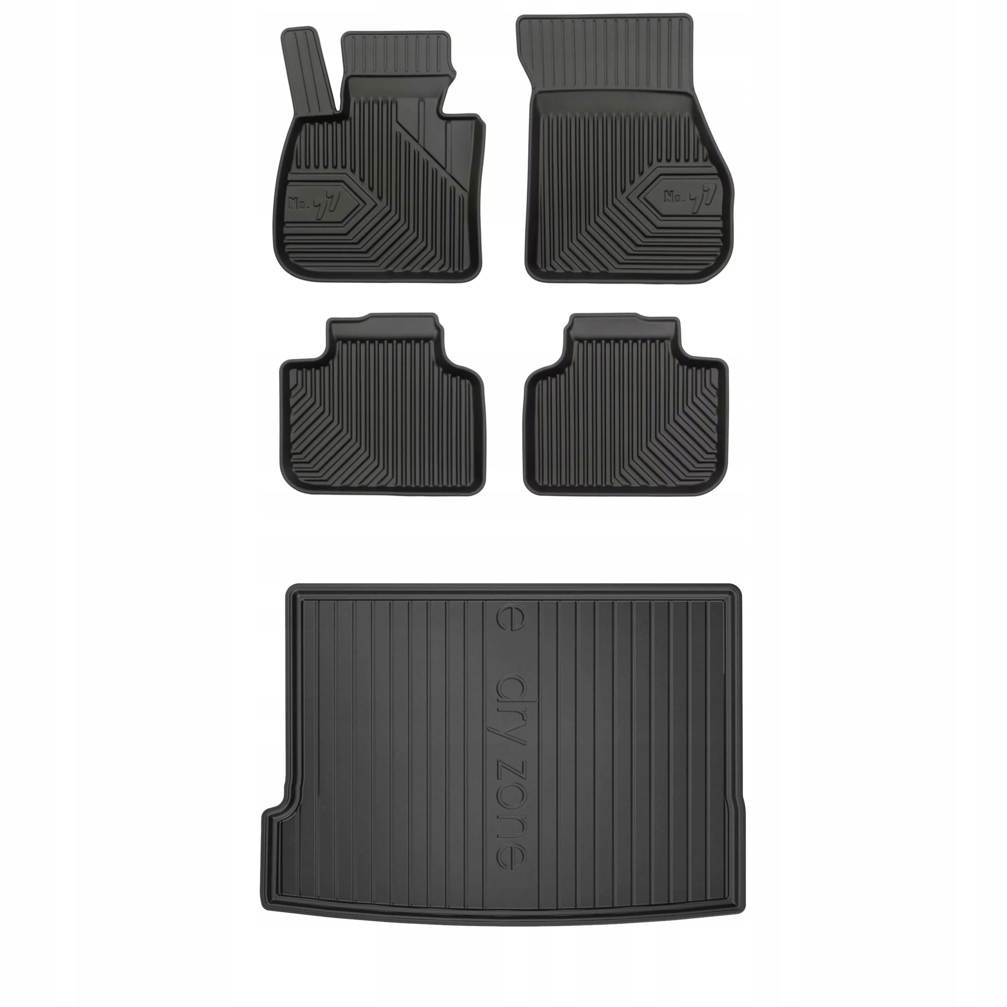 Gumová sada koberčekov a rohože Bmw X2 F39 2018-2023, horná podlaha batožinového priestoru