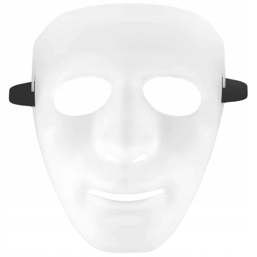 MASKA na twarz BIAŁA HALLOWEENOWA fantom MATOWA