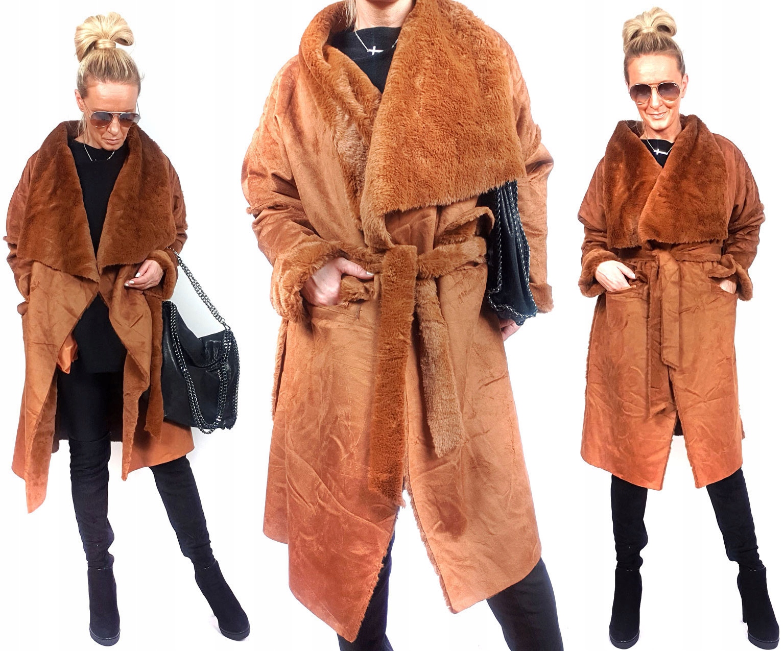 

Płaszczyk Futerko Eko Kożuch Zimowy Futro Luxury