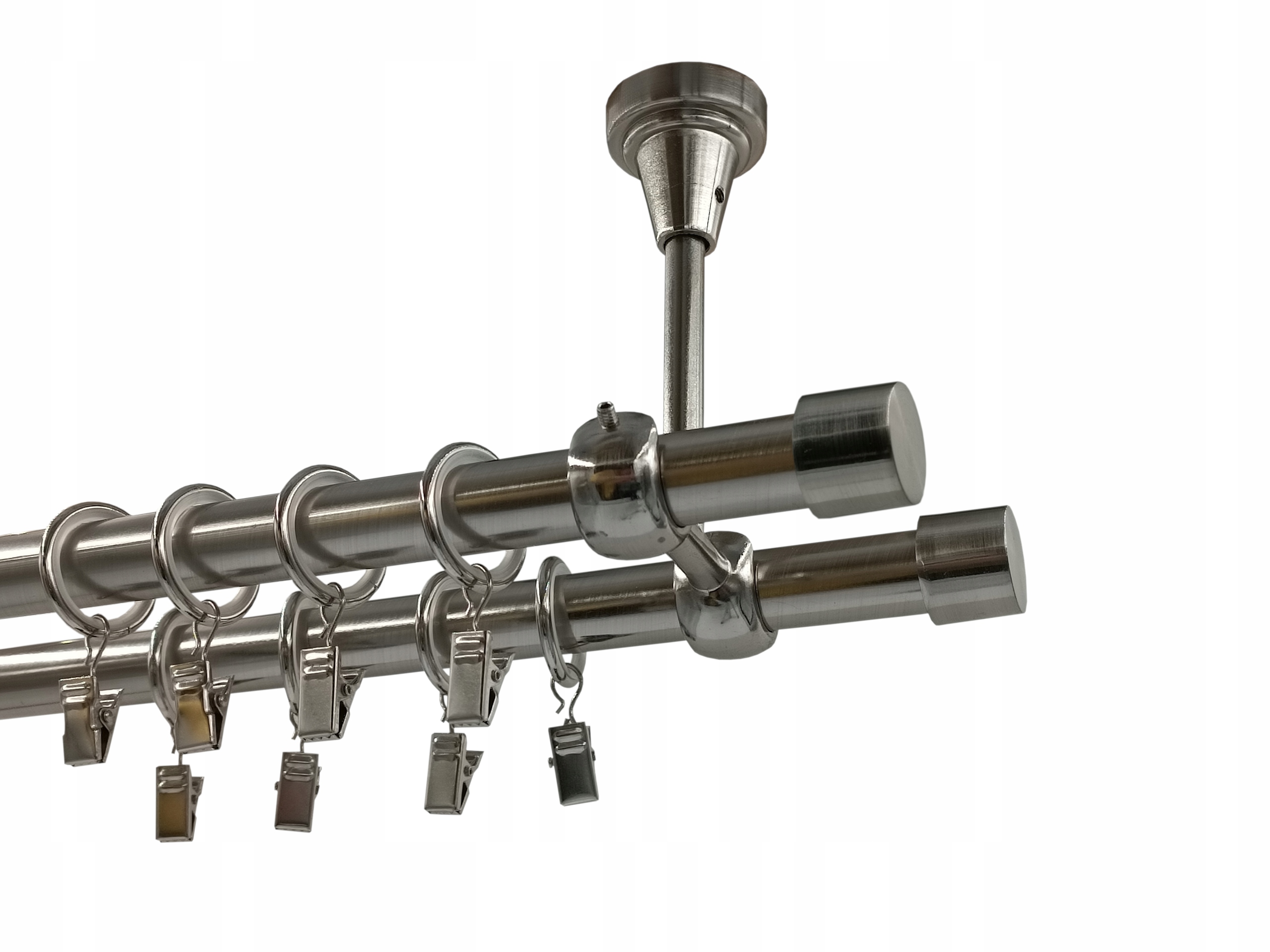 Garnýž Metal Strop 19+19mm MIX Koncovek Nikl 240cm Smart galvanizovaný