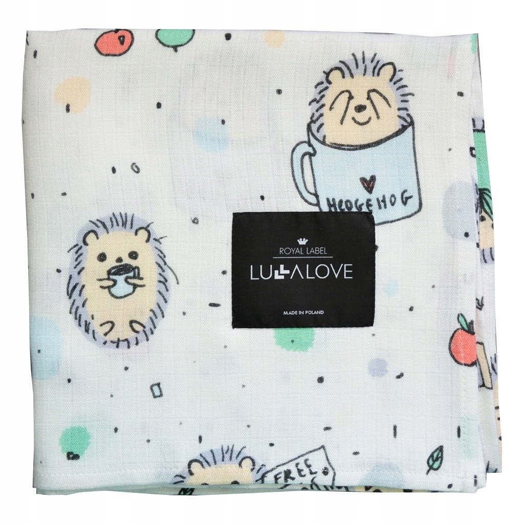 

Lullalove Muślinowy kocyk otulacz 100x100 jeże