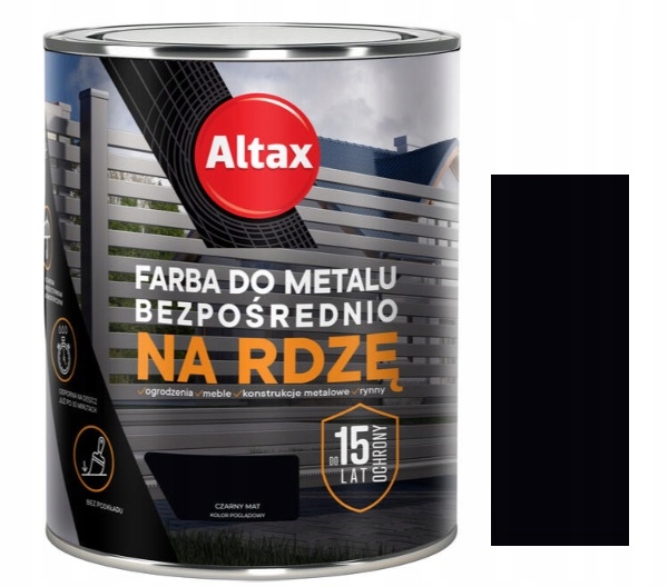 

Altax Farba Do Metalu Na Rdzę Czarny Mat 0.75L