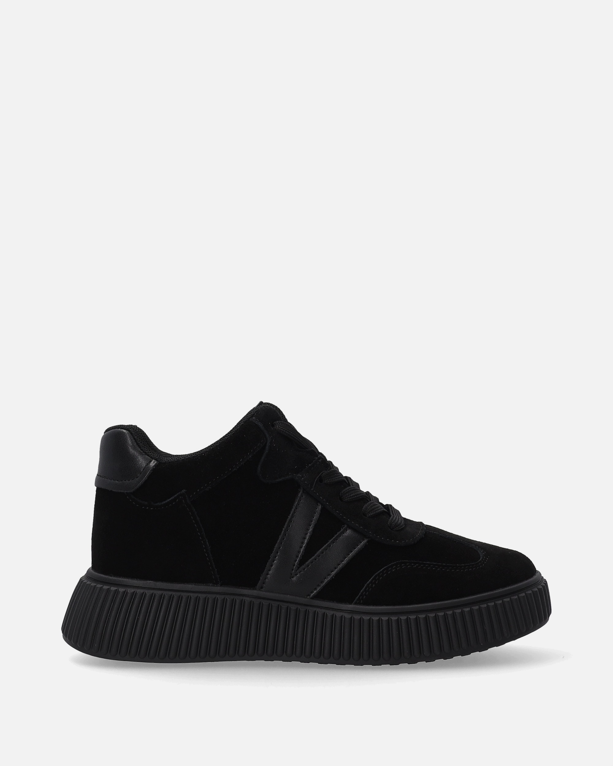 Venezia damskie czarne zamszowe sneakersy z kontrastową wstawką roz. 38
