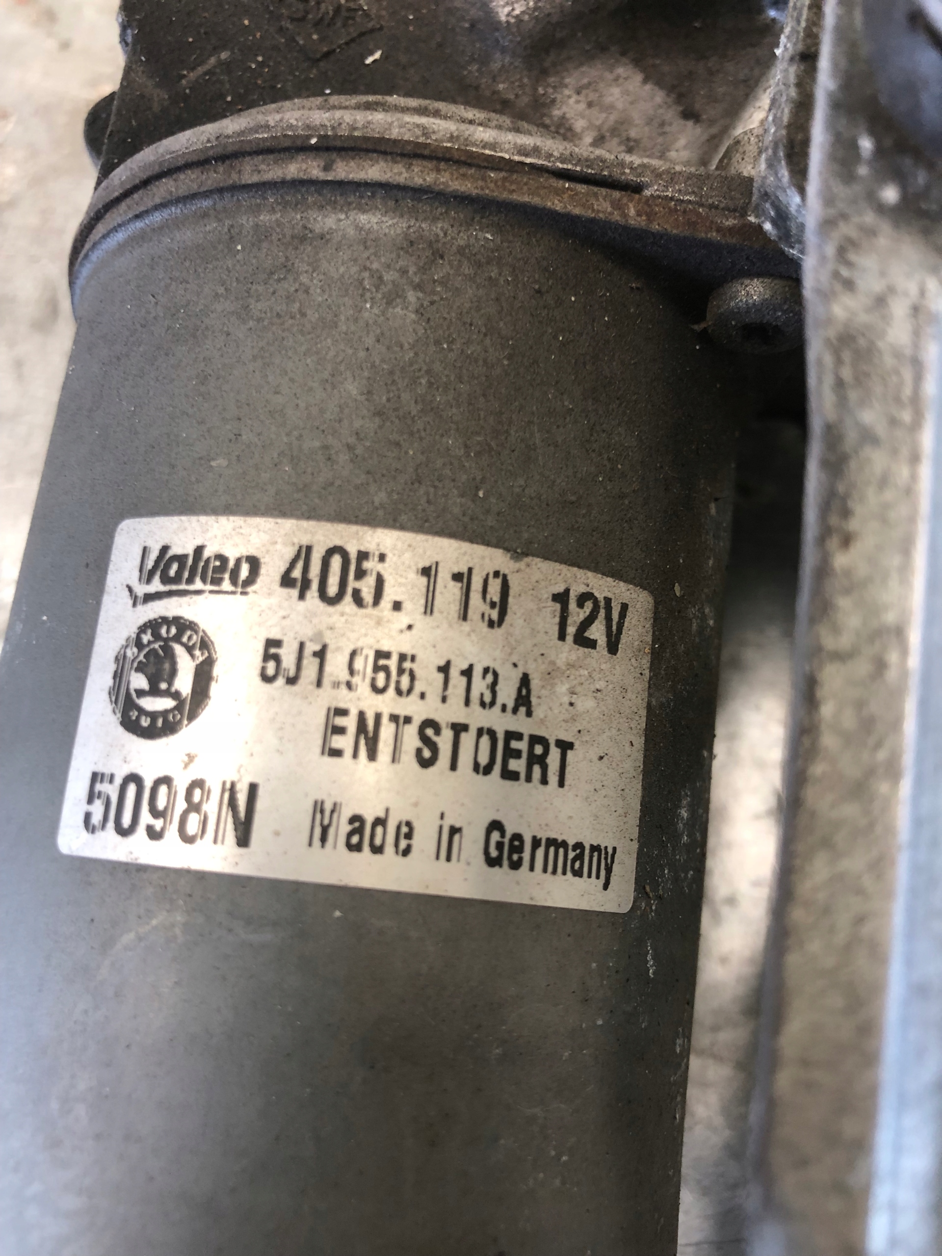 Wischergestänge SKODA FABIA II 5J1955113A