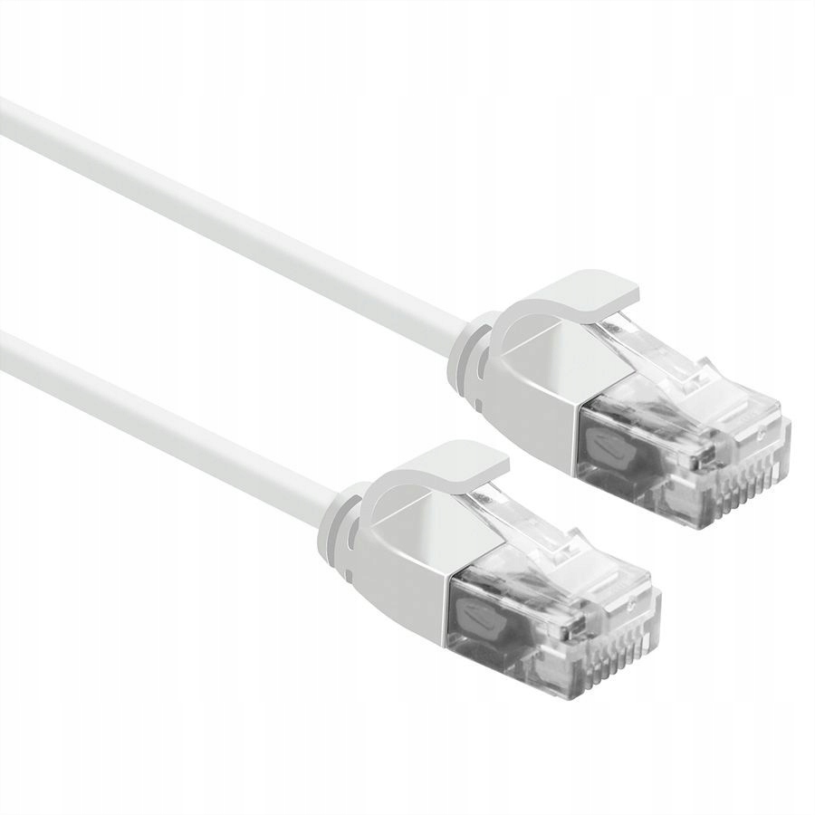 

Patchcord Utp kat.6A LSOH,slim, biały,1m