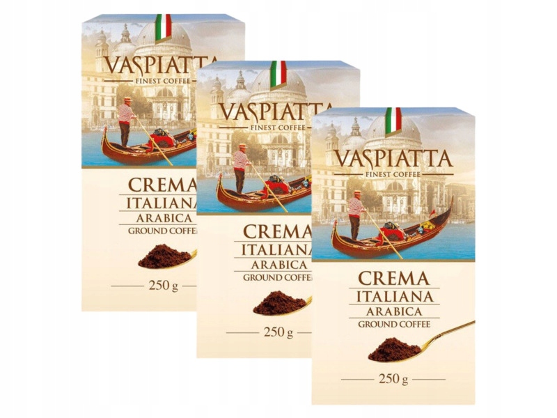 Kawa mielona Vaspiatta Crema Italiana 3 x 0.25 kg