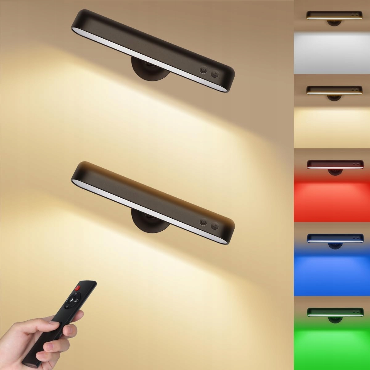 Bezdrátové nástěnné svítidlo Kenneas 2ks v balení