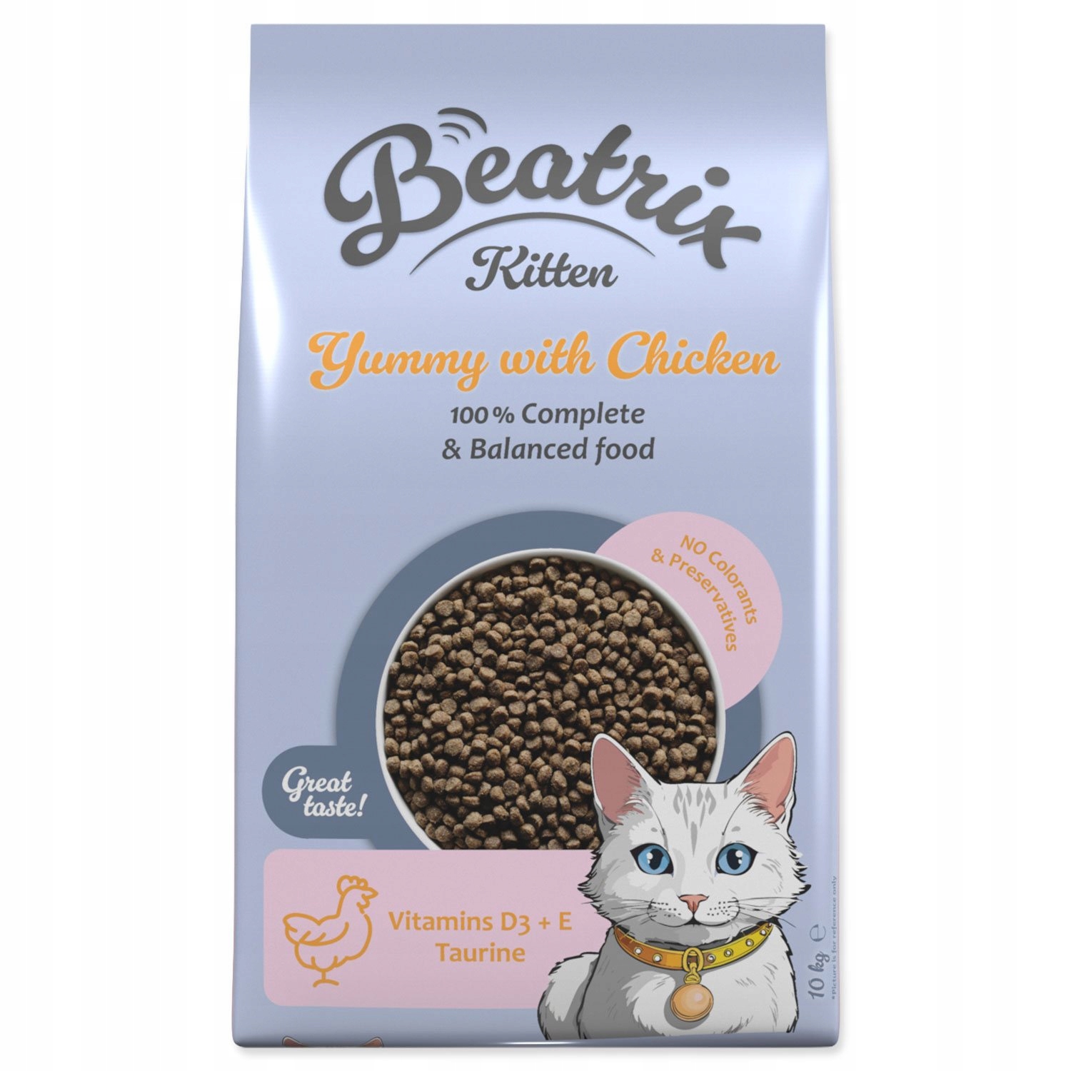 Levně Krmivo Beatrix Kitten s kuřecím 10kg