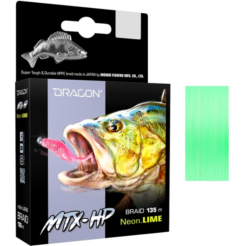 Dragon Plecionka Mtx-hp Neon Lime Momoi 0.18mm 16.40kg 135m Zielona Fluo