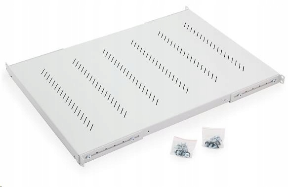 Triton Regál s perforáciou 19", 1U/ 650 mm, nosnosť 150 kg, sivý Rac…