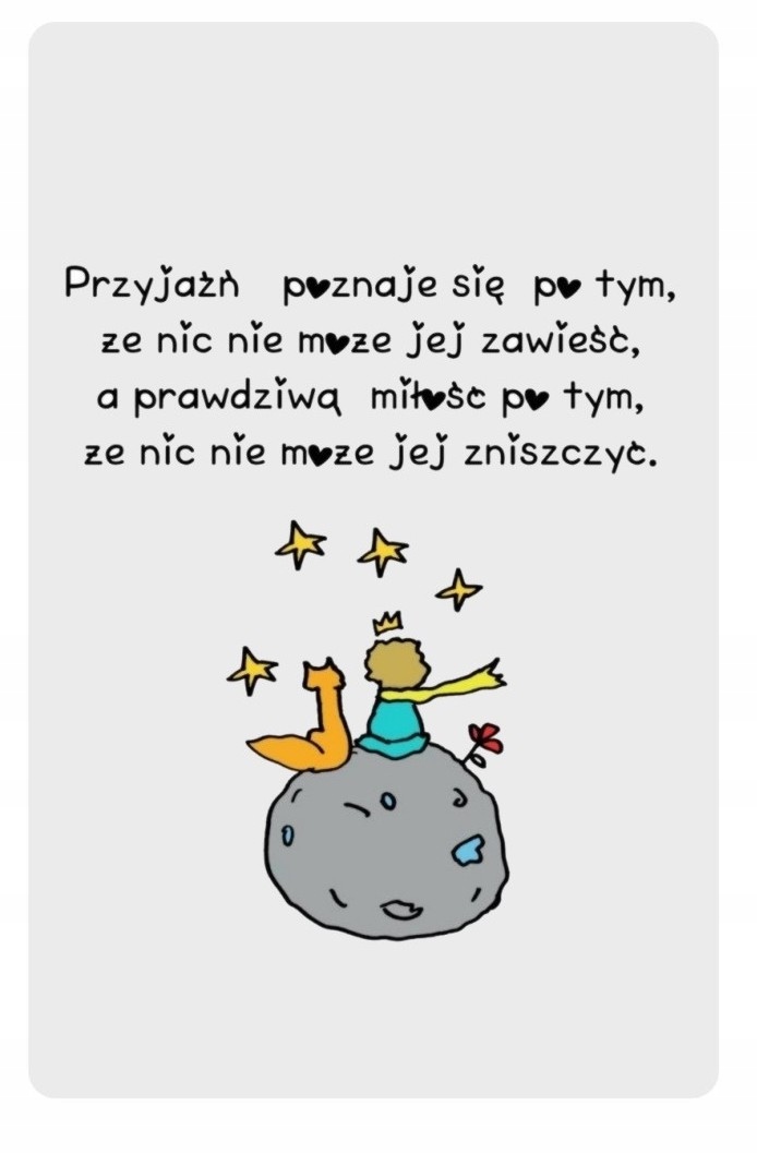 

Magnes na lodówkę Mały Książe cytaty