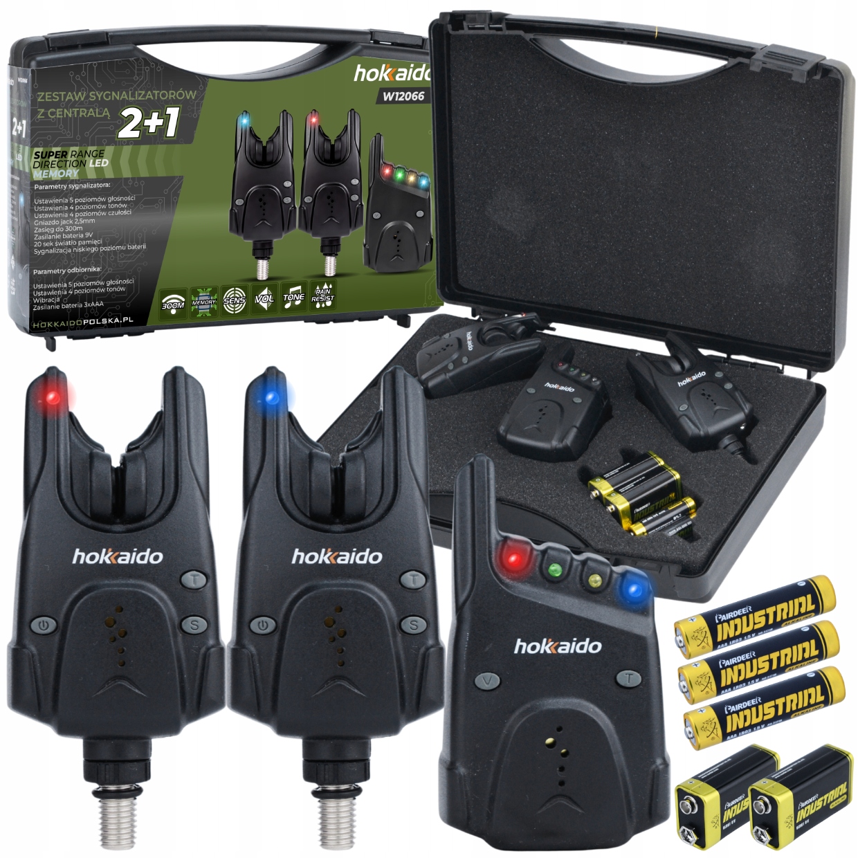 Sada Rybářských Signalizátorů Hokkaido S Centrálou 2+1 Kufr Na Baterie