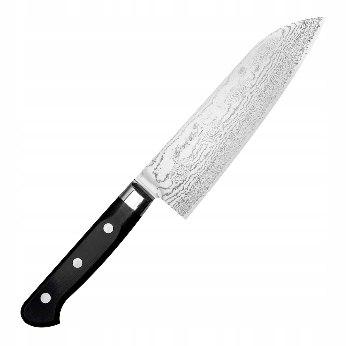 Ryusen Hamono VG-10 Japonský ostrý kuchynský nôž Santoku na zeleninu 17 cm