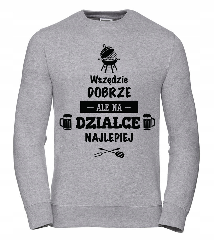 Pánská Mikina Všude dobře, ale na pozemku nejlépe L Šedá Pro něj Face