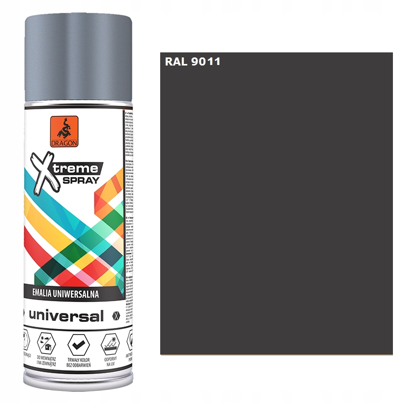 

Emalia Spray Dragon 400ML Ral 9011 Czarny Mat