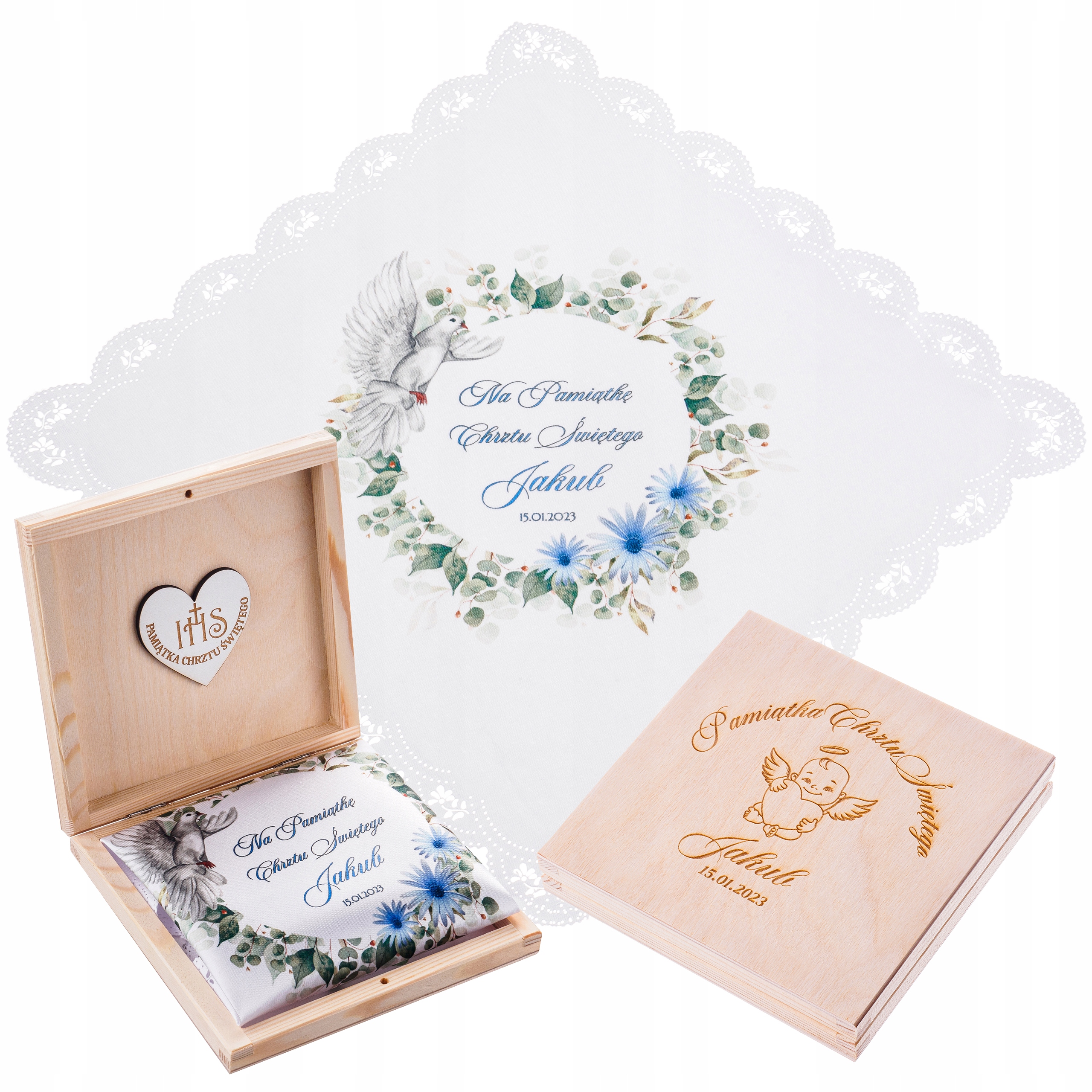 

Szatka Do Chrztu Na Chrzest Pudełko Do Szatki