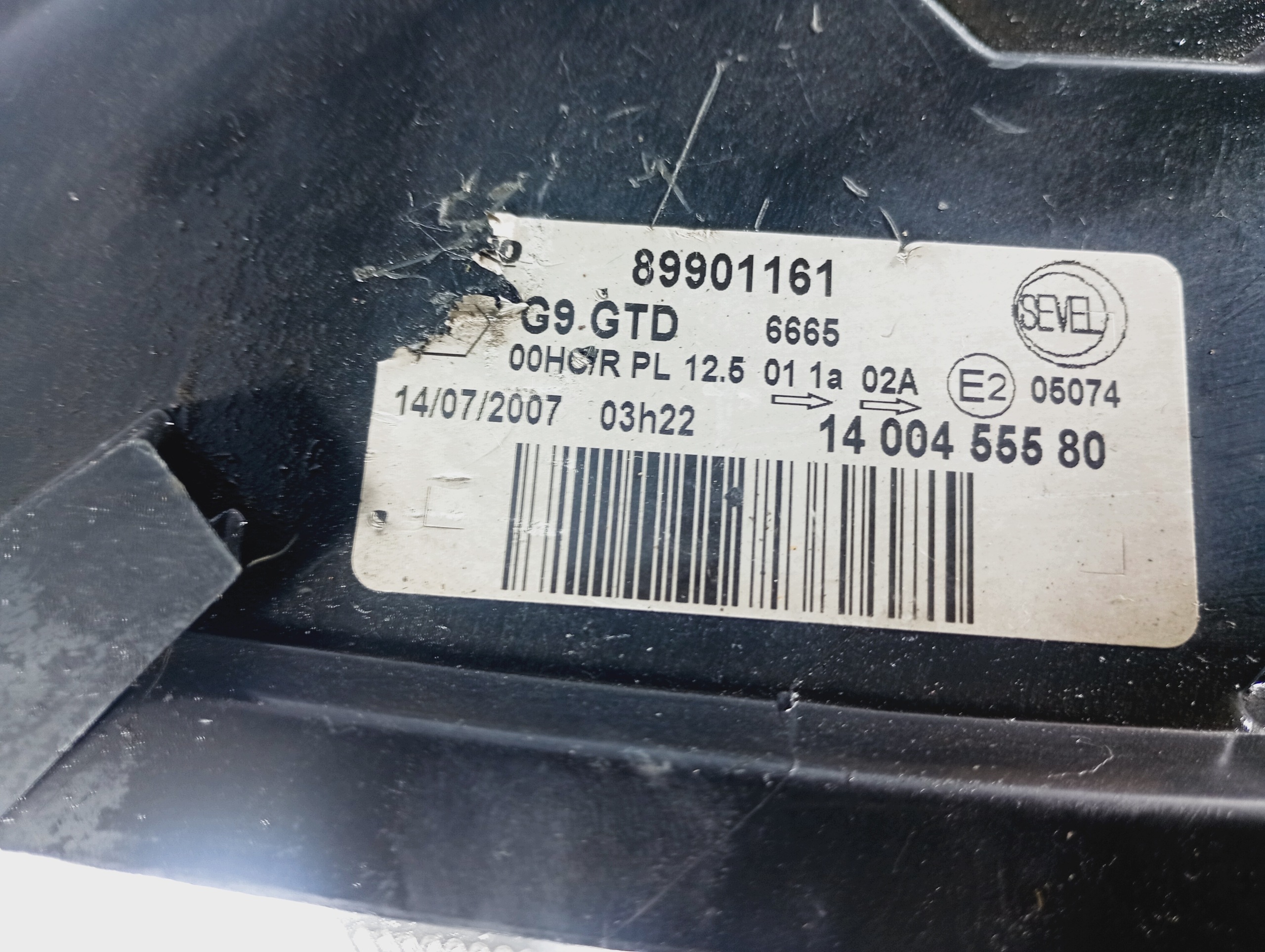 light left front REFLEKTOR left front OE 89901161 FIAT SCUDO 96-06