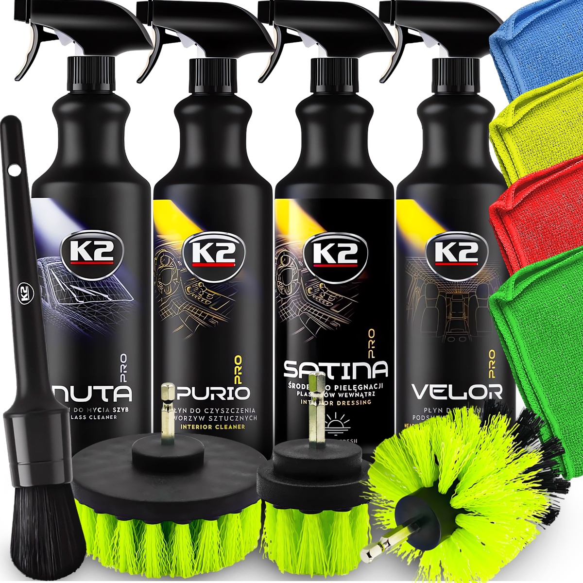 K2 Sada Pro Čištění Interiéru Auta Detailing Auta Kosmetika Pro