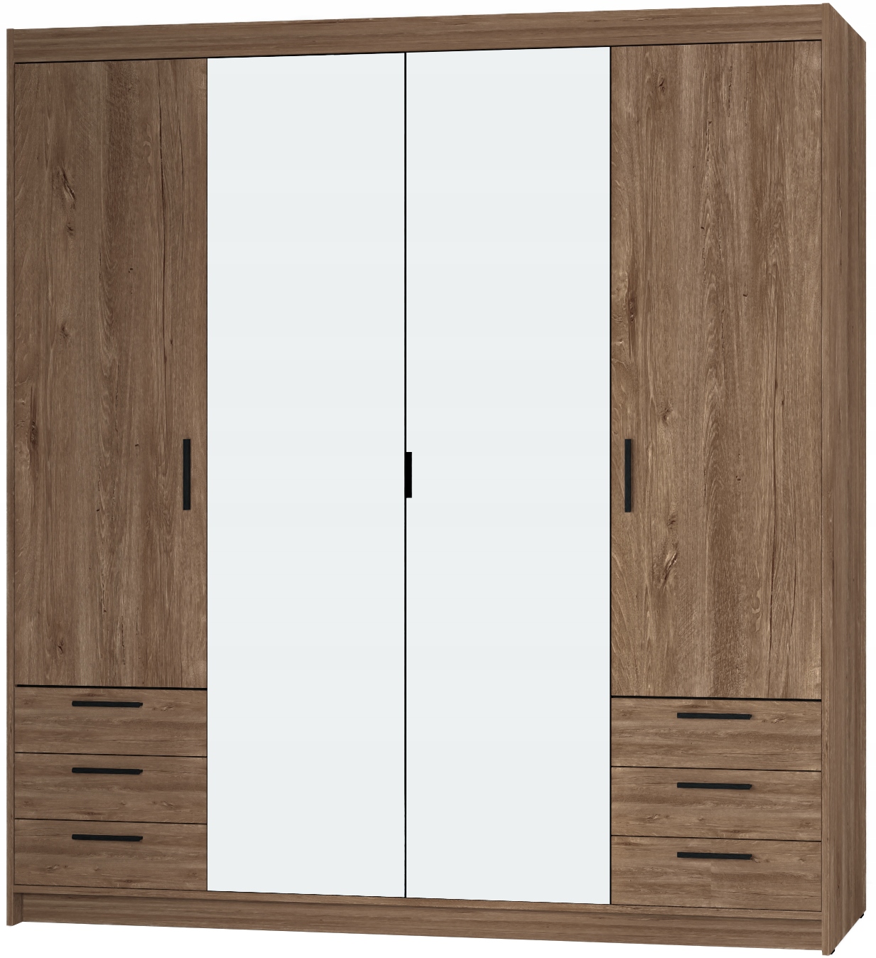 Skříň skříň Alena se zrcadlem dub lefkas 177 cm
