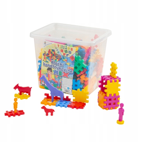 DUŻE Klocki Przestrzenne WAFLE 150 MIX