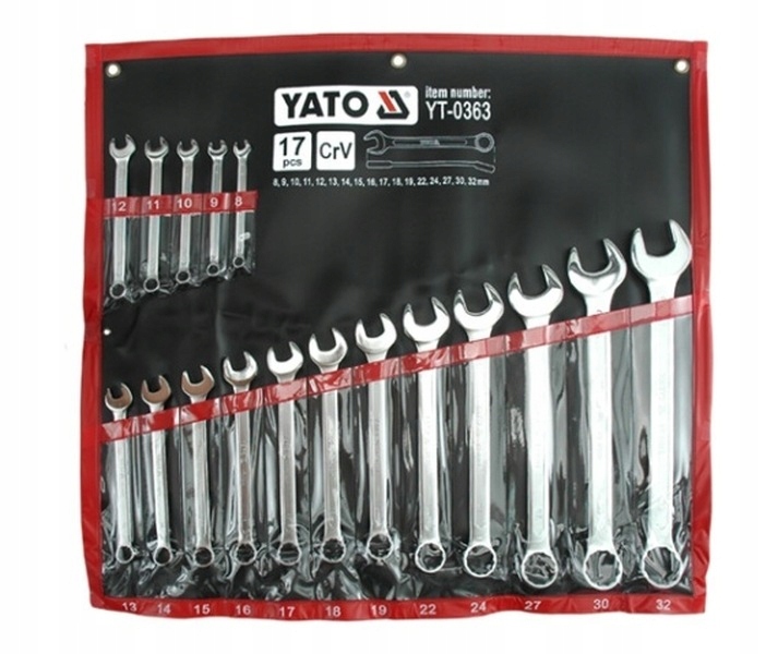 Yato Očkoploché Kľúče 8-32MM, 17 Cz