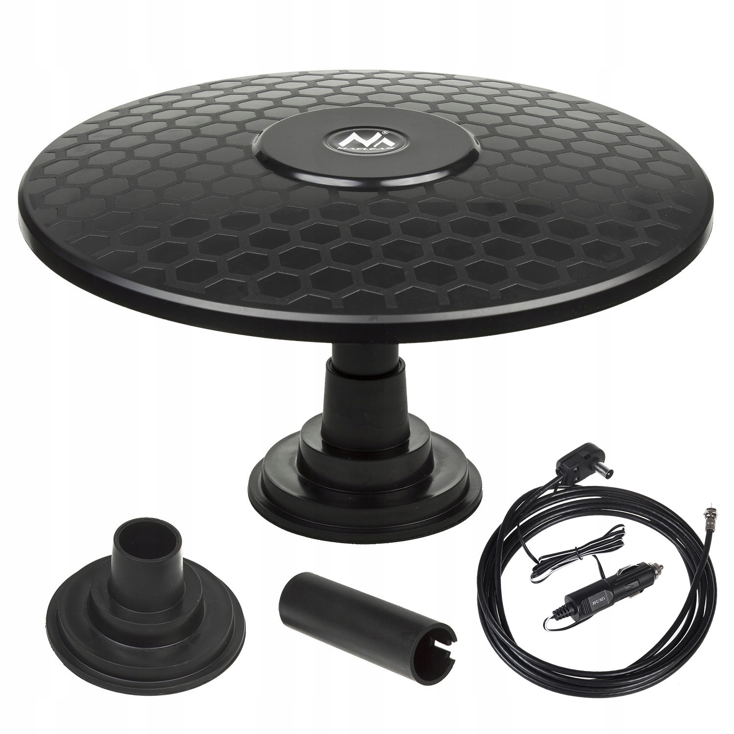 Antena wielokierunkowa DVB-T/T2 Hevc Maclean, aktywna, magnetyczna, 12/24V,