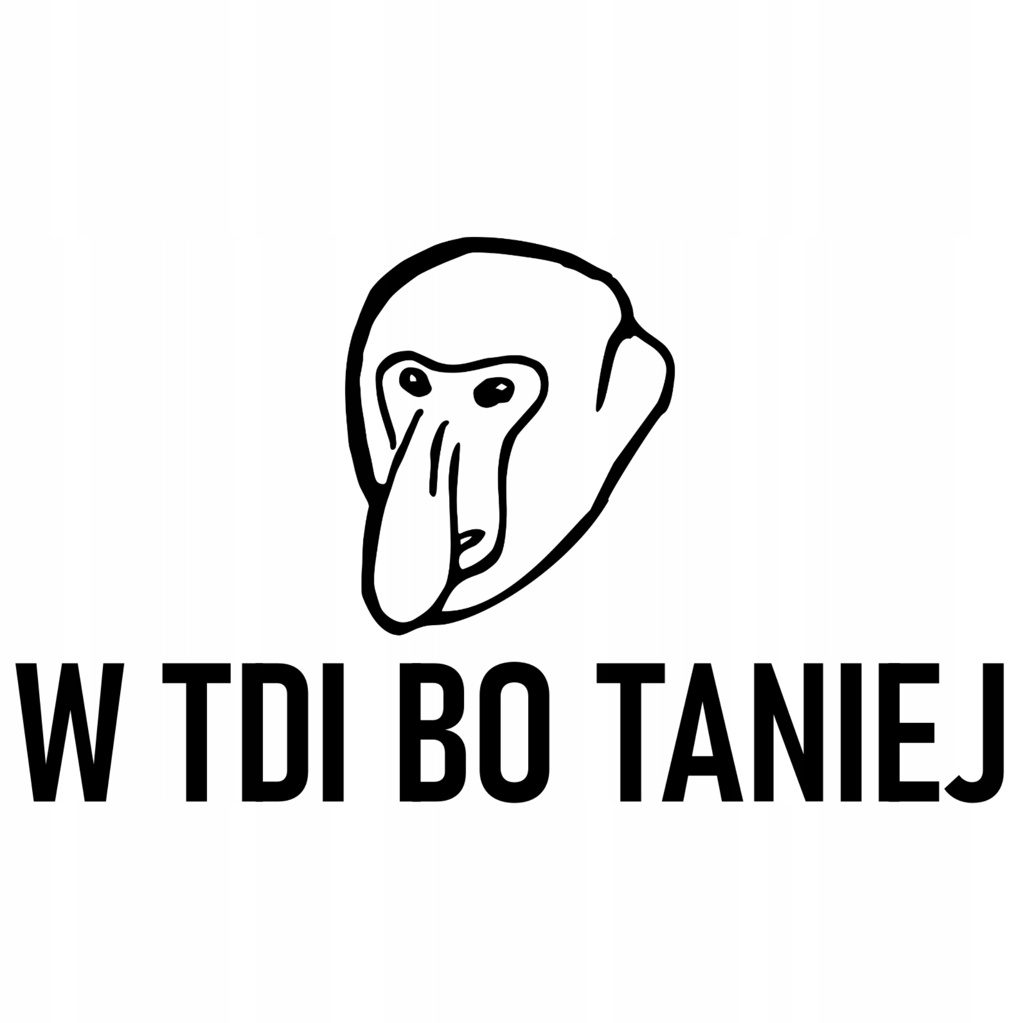 

Naklejka na samochód W Tdi Bo Nosacz diesel