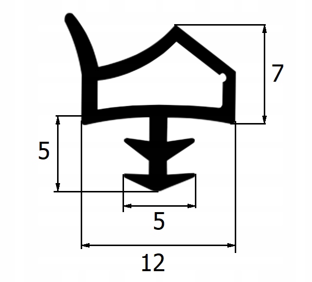 Uszczelka uszczelki do drzwi futryn ościeżnic drewnianych KD 14 5m Kod producenta KD-14