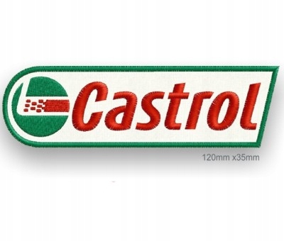 

Naszywka termo naszywki Castrol haft 120x35 mm