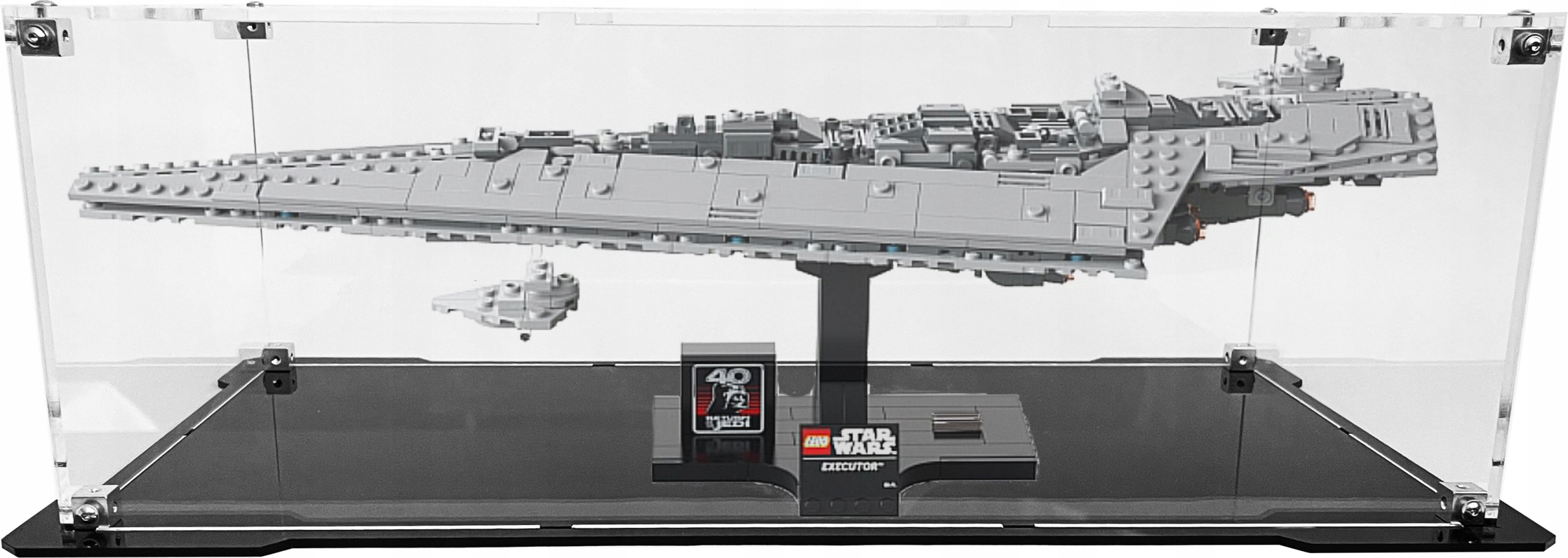 Vitrína s černou základnou pro stavebnici Lego 75356 – Ničitel typu Executor