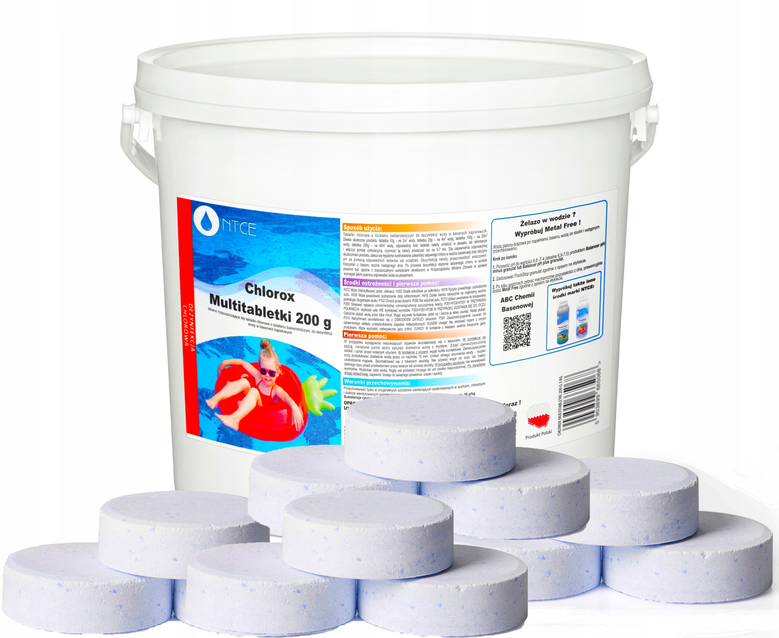 10w1 Chlor do basenu 5kg 200g tabletki multi do jacuzzi chemia do basenu