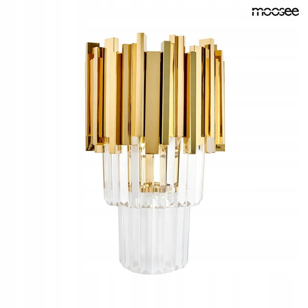 Moosee lampa ścienna Imperial Wall Gold stal, kryształ