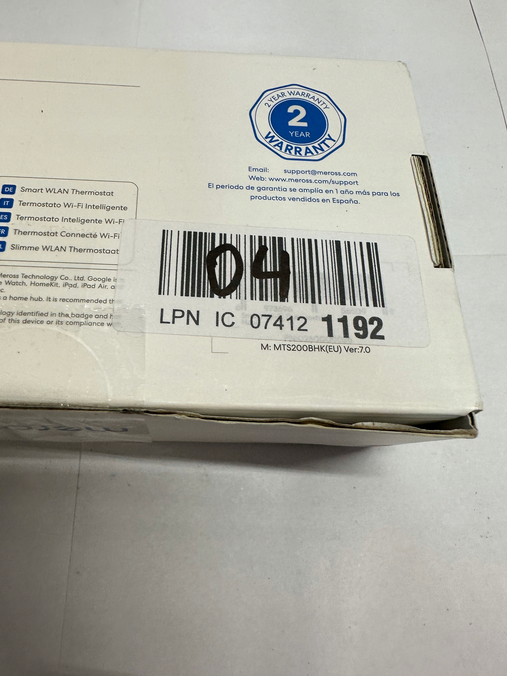 O4 Meross HomeKit MTS200HK Smart termostat Seria HomeKit