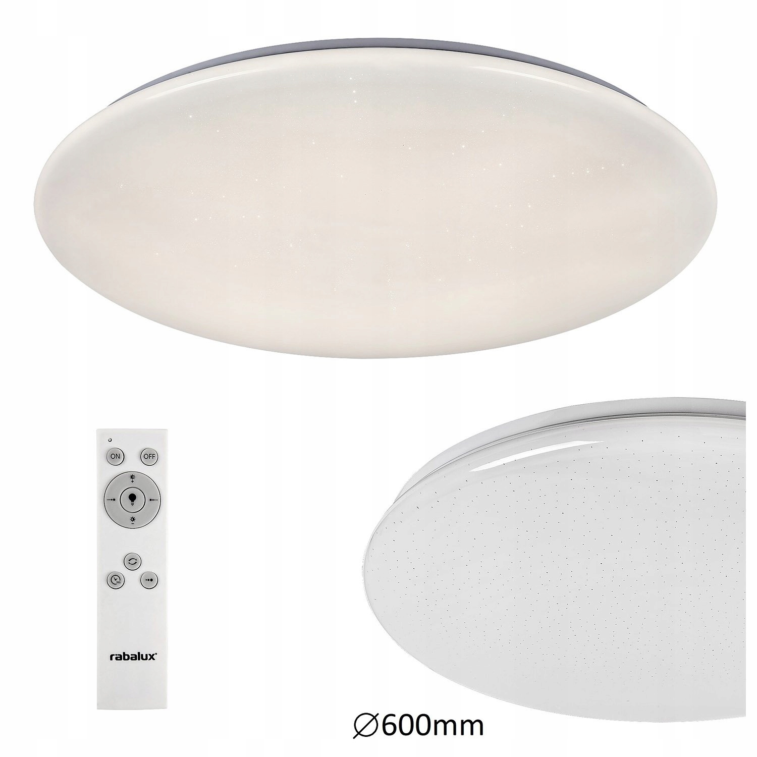 Led stropná lampa stropné svietidlo biela s diaľkovým ovládaním 60 cm Danny 5446 Rabalux