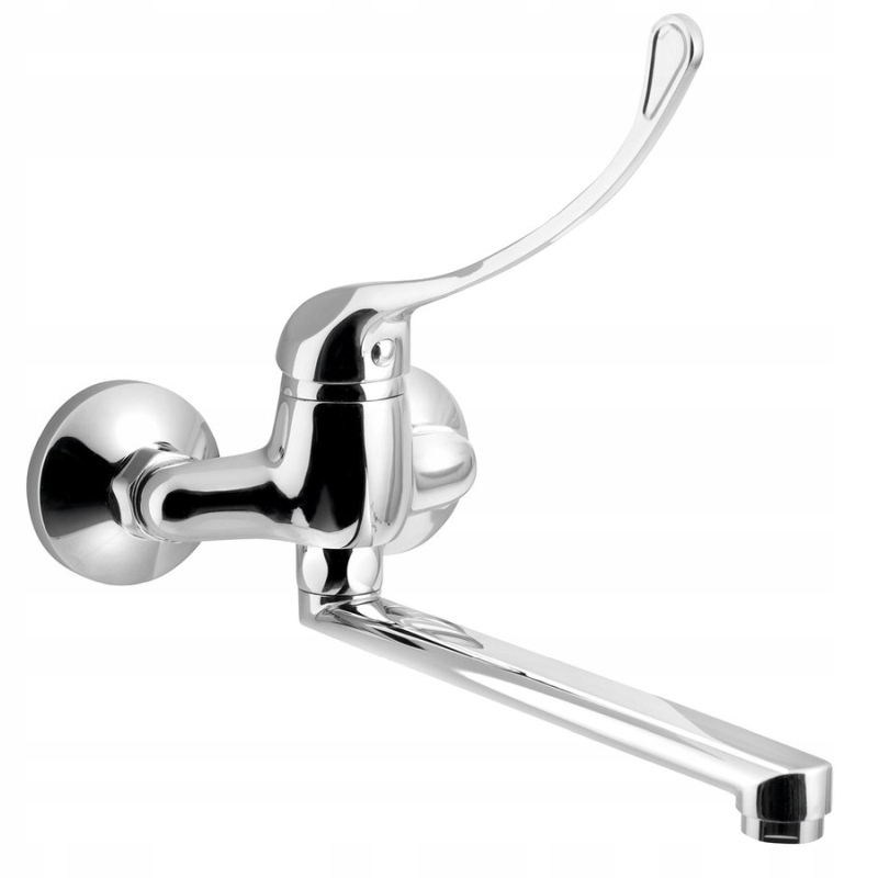Aqualine Aqualine 35 nástenná batéria 100 mm lekárska páka s jednoduchým výtokom